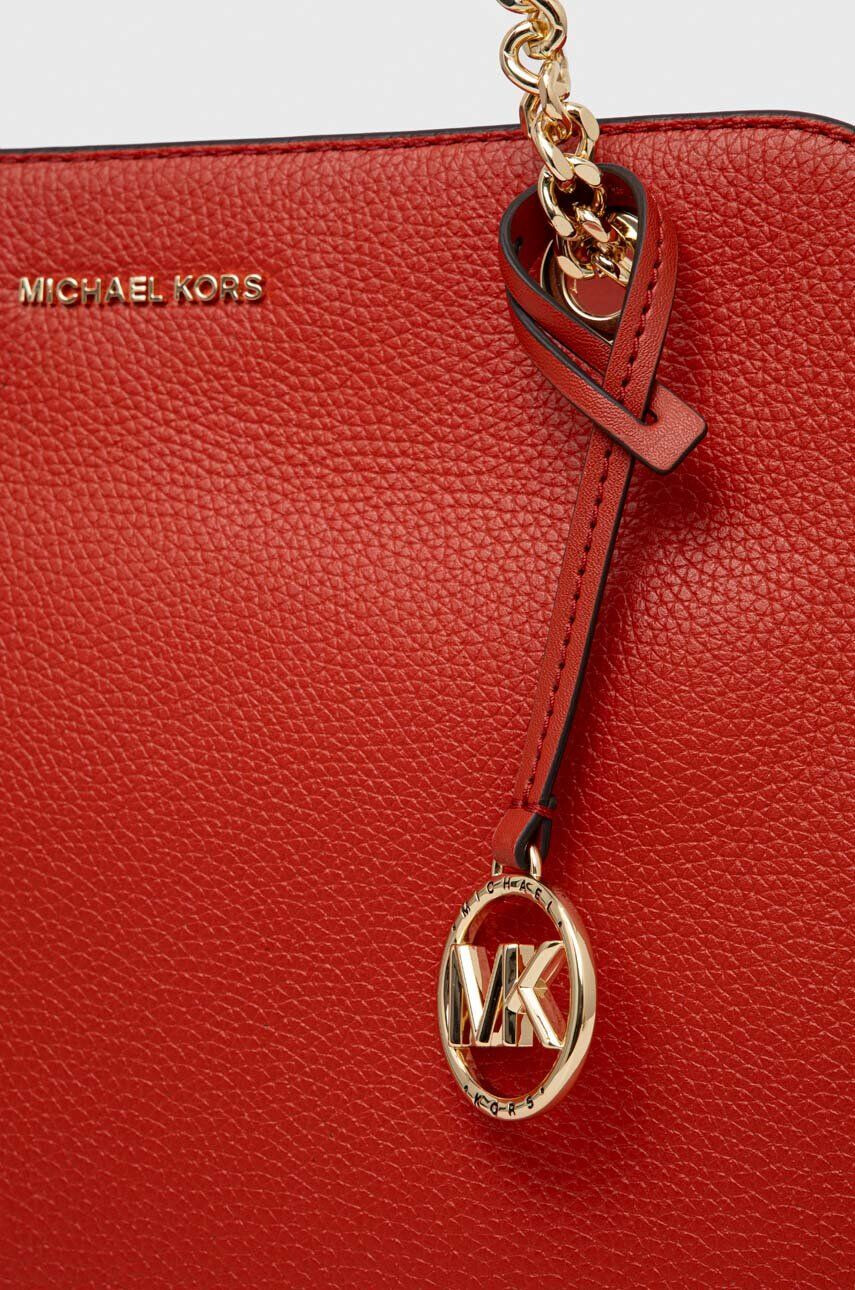 MICHAEL Michael Kors Kožená kabelka bordová farba - Pepit.sk