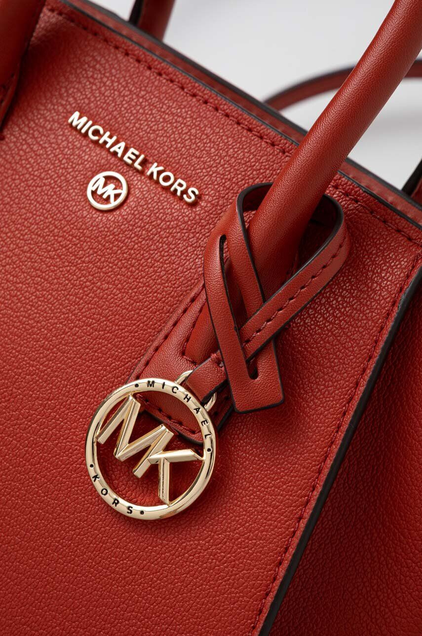 MICHAEL Michael Kors Kožená kabelka hnedá farba - Pepit.sk