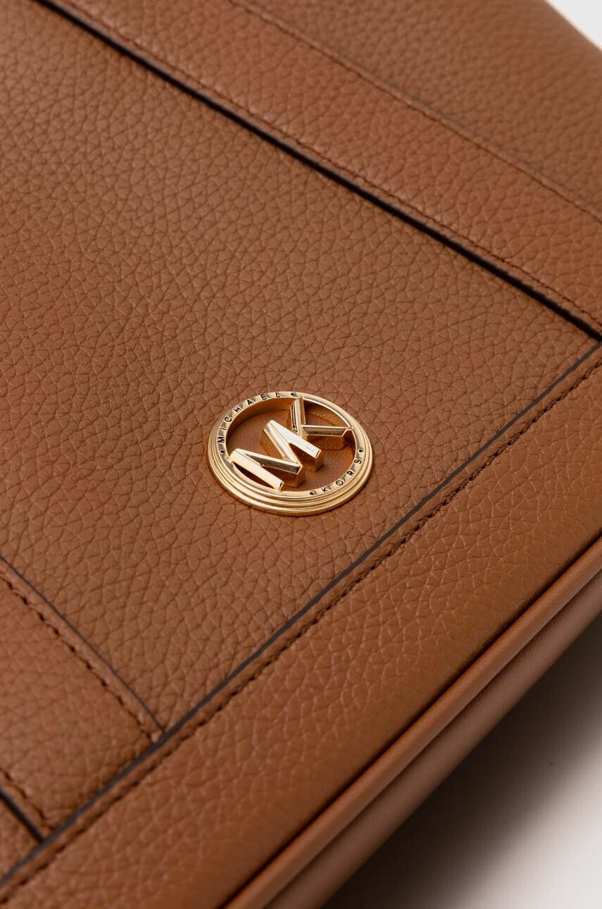 MICHAEL Michael Kors Kožená kabelka hnedá farba - Pepit.sk