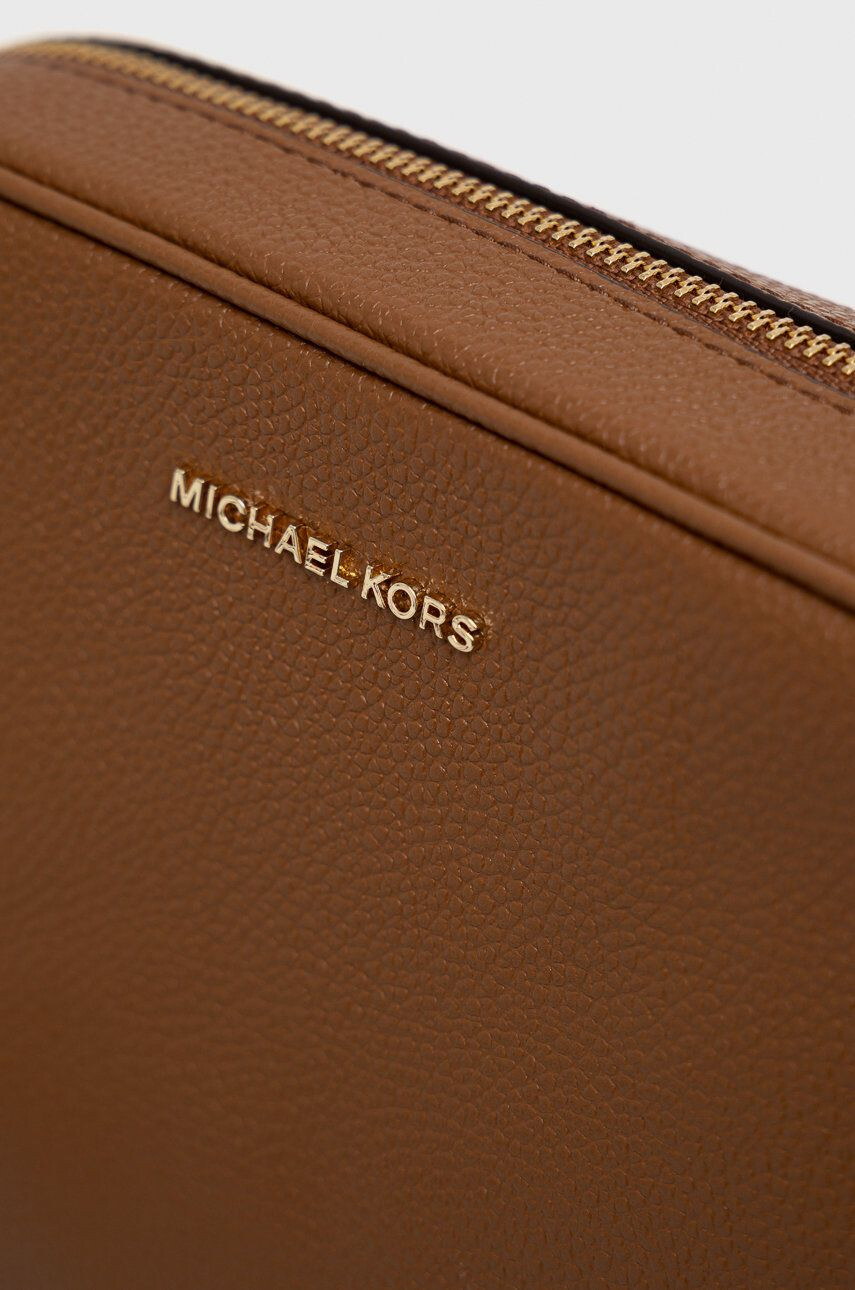 MICHAEL Michael Kors Kožená kabelka hnedá farba - Pepit.sk