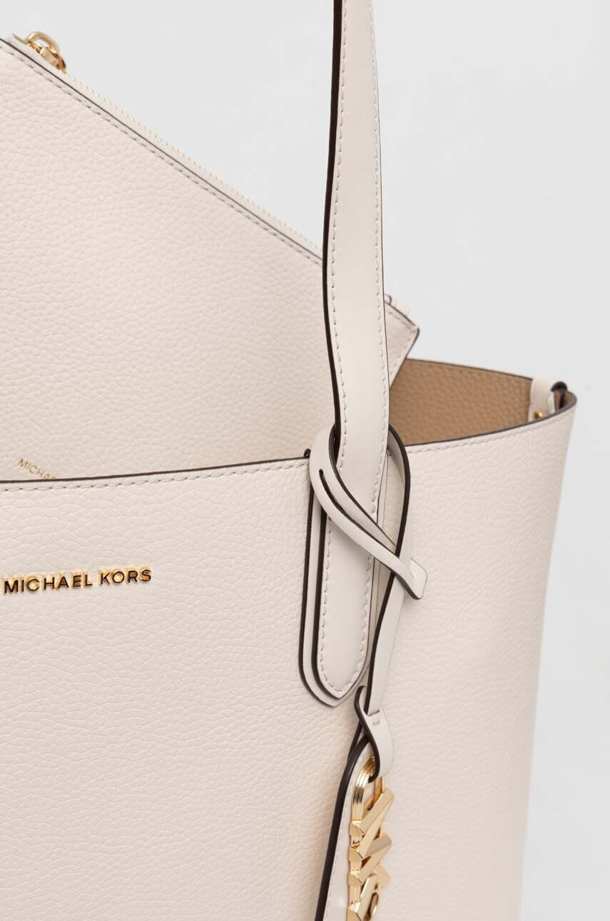 MICHAEL Michael Kors Obojstranná kožená taška čierna farba - Pepit.sk