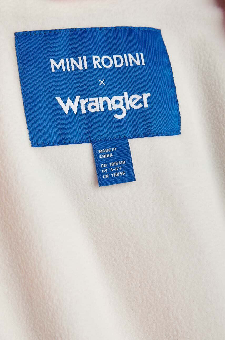 Mini Rodini Detská bunda x Wrangler ružová farba - Pepit.sk