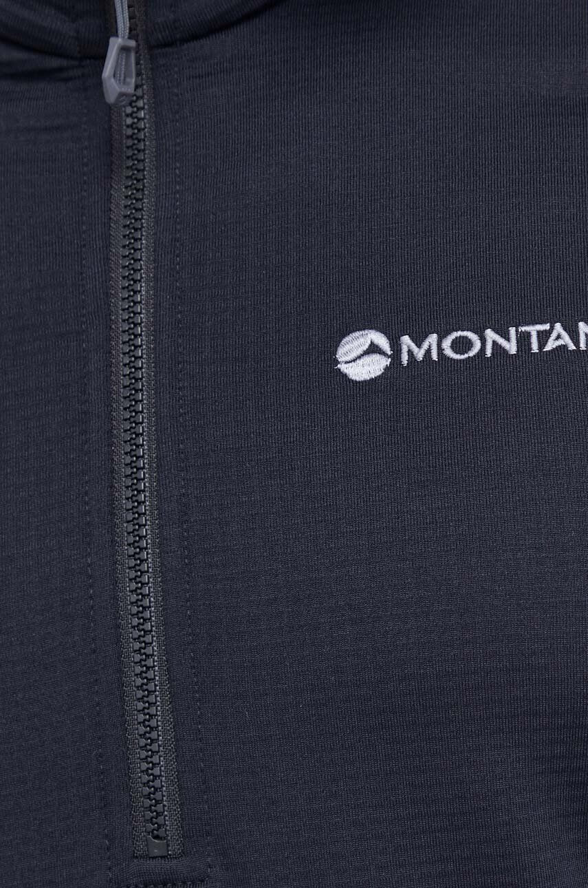 Montane Športová mikina Protium čierna farba jednofarebná - Pepit.sk