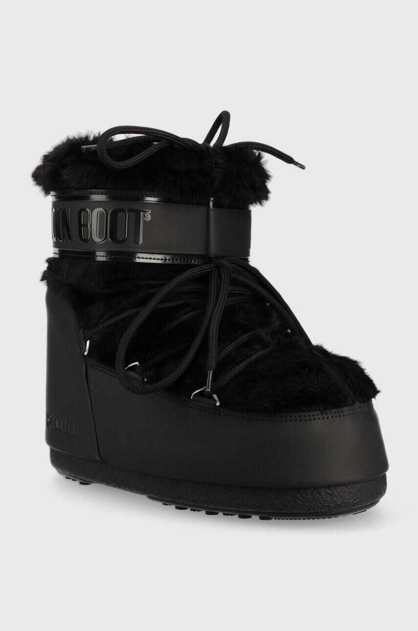 Moon Boot Snehule Icon Low Faux Fur 14093900.BLACK-BLACK čierna farba - Pepit.sk