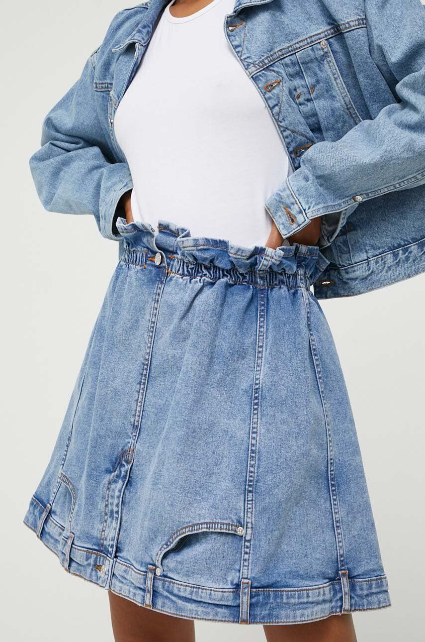 Moschino Jeans Rifľová sukňa čierna farba maxi puzdrová - Pepit.sk