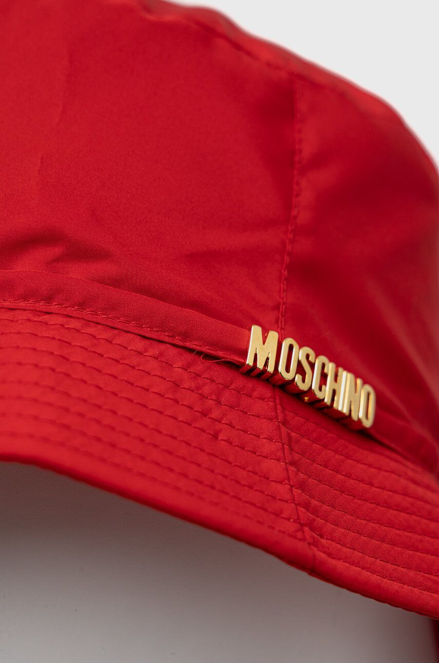 Moschino Klobúk červená farba - Pepit.sk