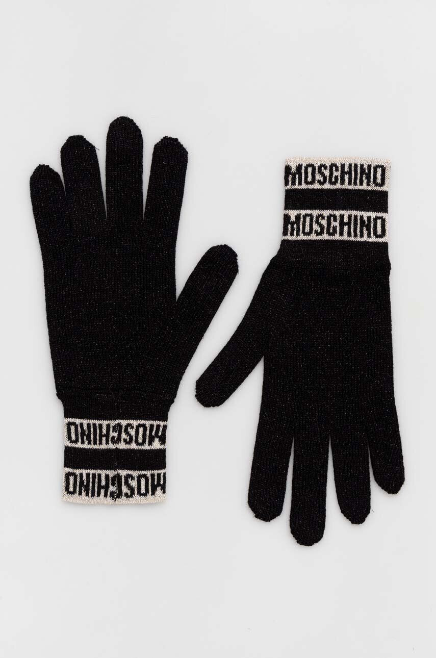 Moschino Rukavice dámske béžová farba - Pepit.sk