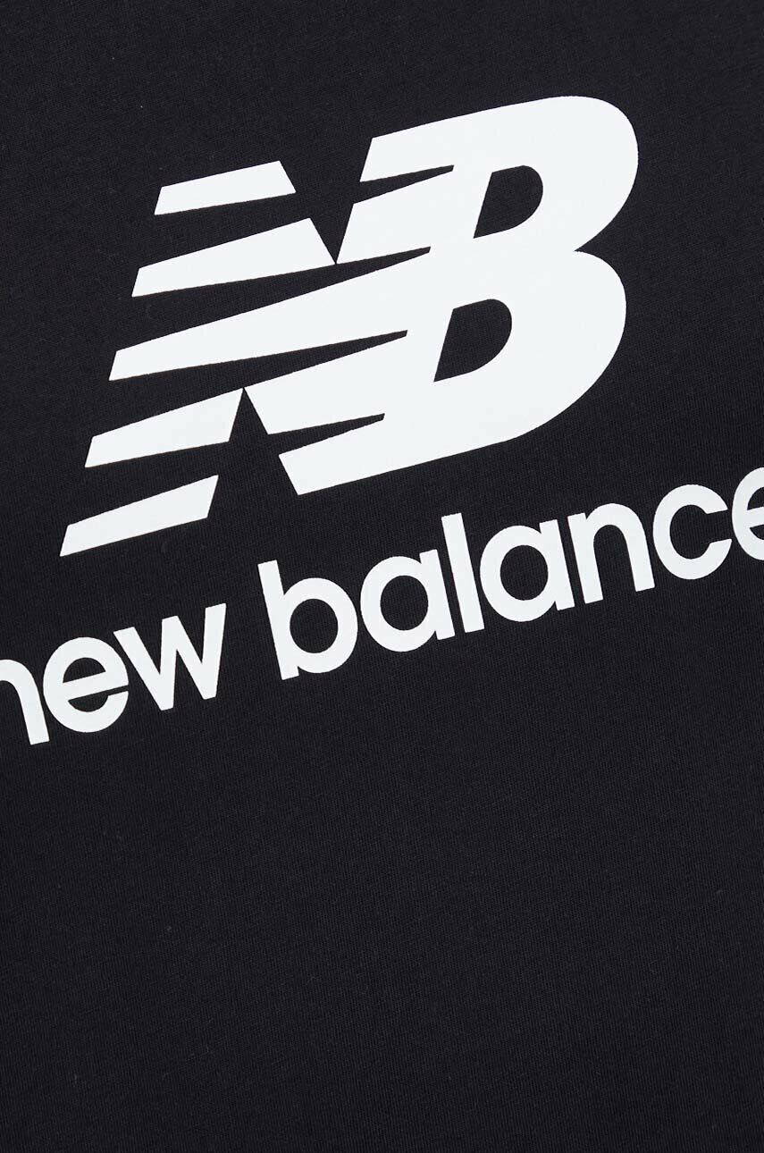 New Balance Bavlnené tričko MT31541BK-1BK čierna farba vzorované - Pepit.sk