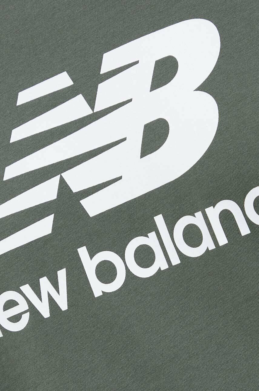 New Balance Bavlnené tričko MT31541DON-DON zelená farba vzorované - Pepit.sk