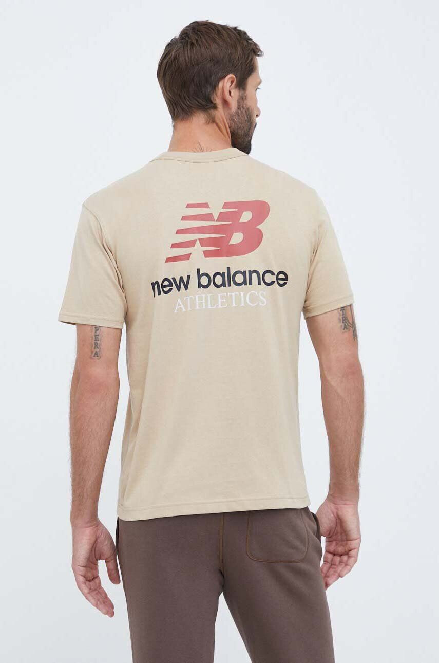 New Balance Bavlnené tričko MT31518BK-8BK čierna farba s potlačou - Pepit.sk