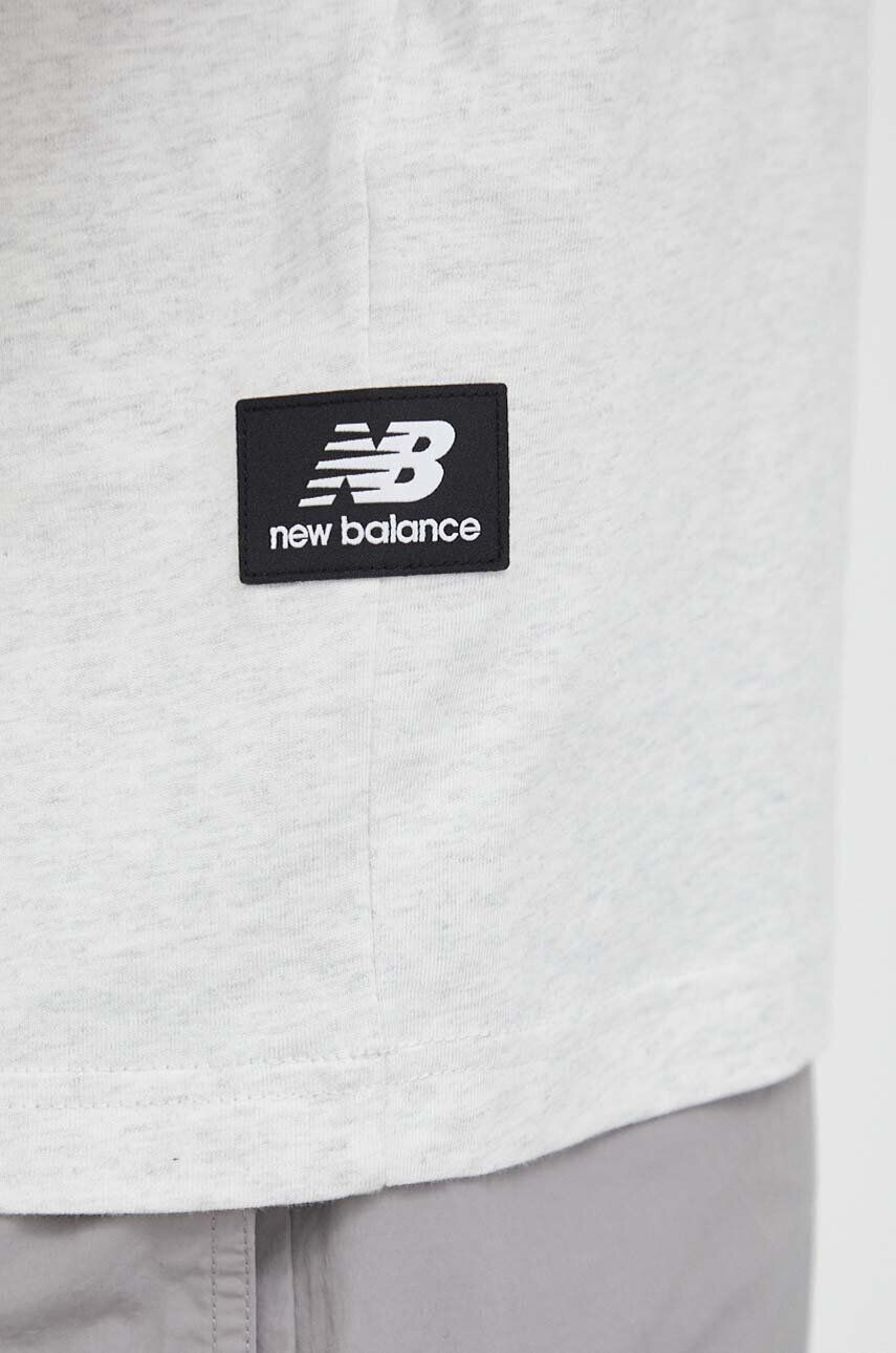 New Balance Bavlnené tričko UT31551SAH šedá farba s potlačou - Pepit.sk