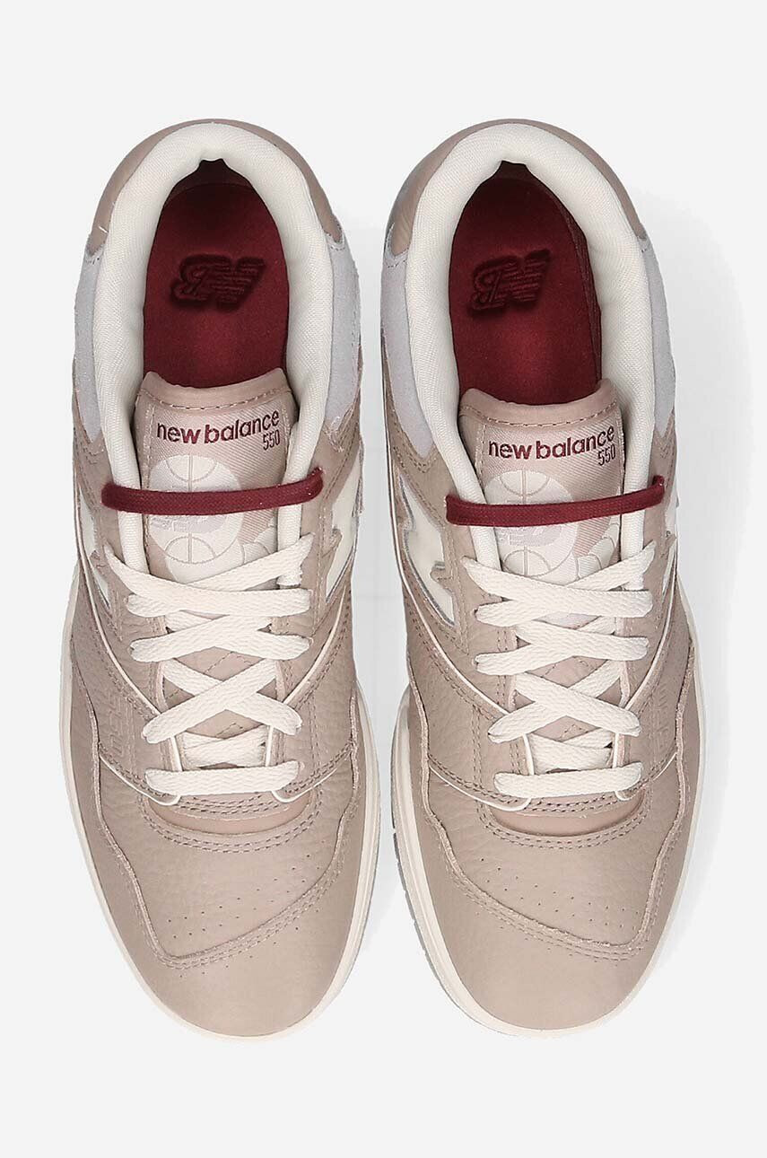 New Balance Kožené tenisky BB550LY1-beige béžová farba - Pepit.sk