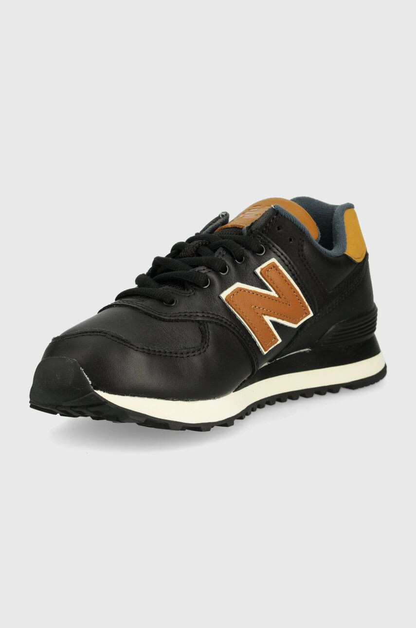 New Balance Kožené tenisky ML574OMD-001 čierna farba - Pepit.sk