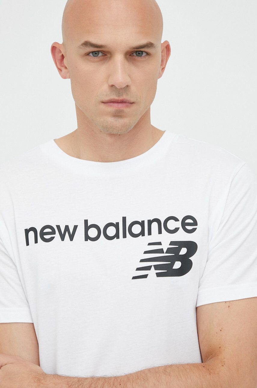 New Balance Tričko pánske biela farba s potlačou - Pepit.sk