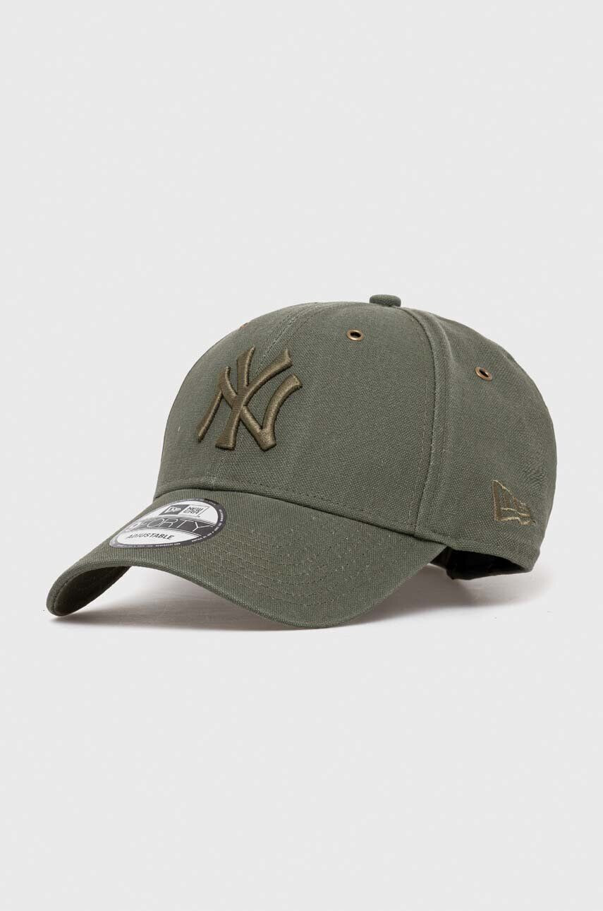 New Era Bavlnená šiltovka zelená farba s nášivkou NEW YORK YANKEES - Pepit.sk