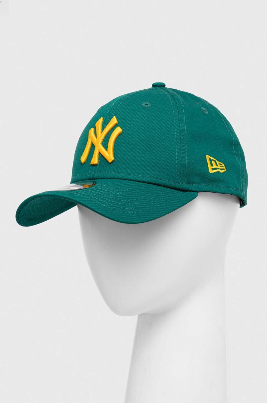 New Era Bavlnená šiltovka zelená farba s nášivkou NEW YORK YANKEES - Pepit.sk