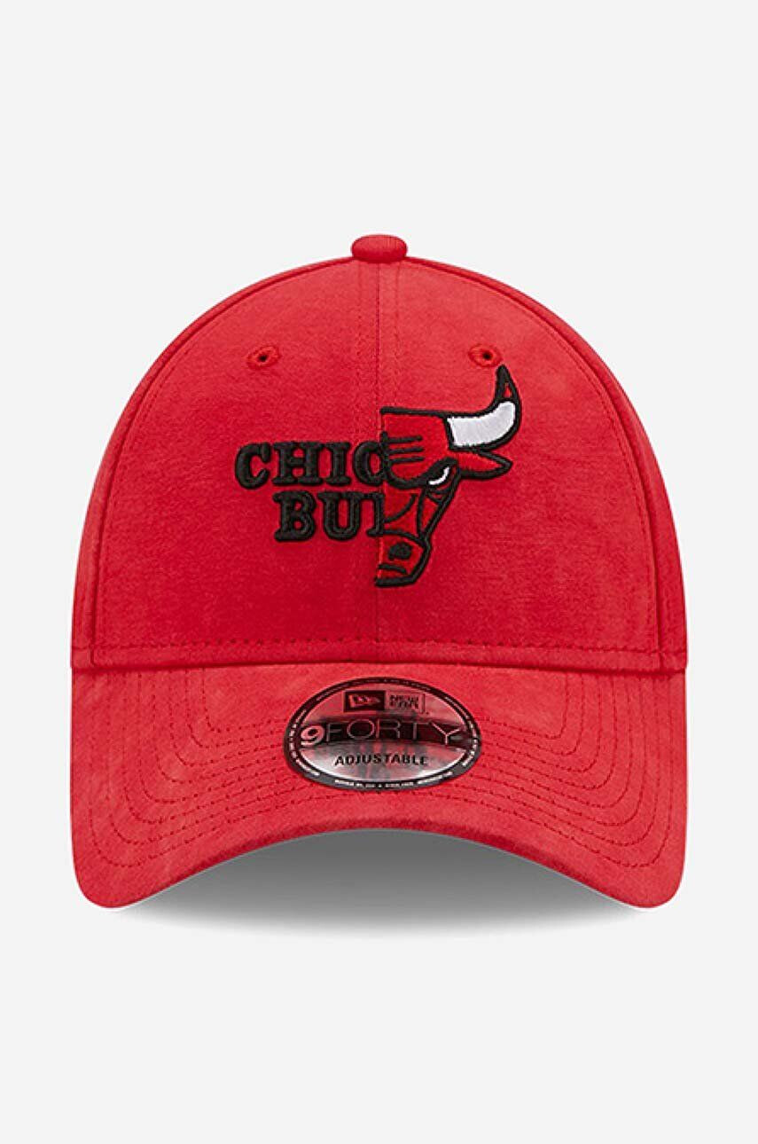 New Era Bavlnená šiltovka Washed Pack 940 Bulls 60240445-red červená farba s nášivkou - Pepit.sk