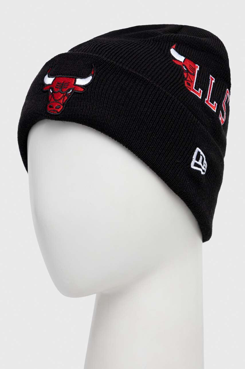 New Era Čiapka čierna farba z hrubej pleteniny CHICAGO BULLS - Pepit.sk