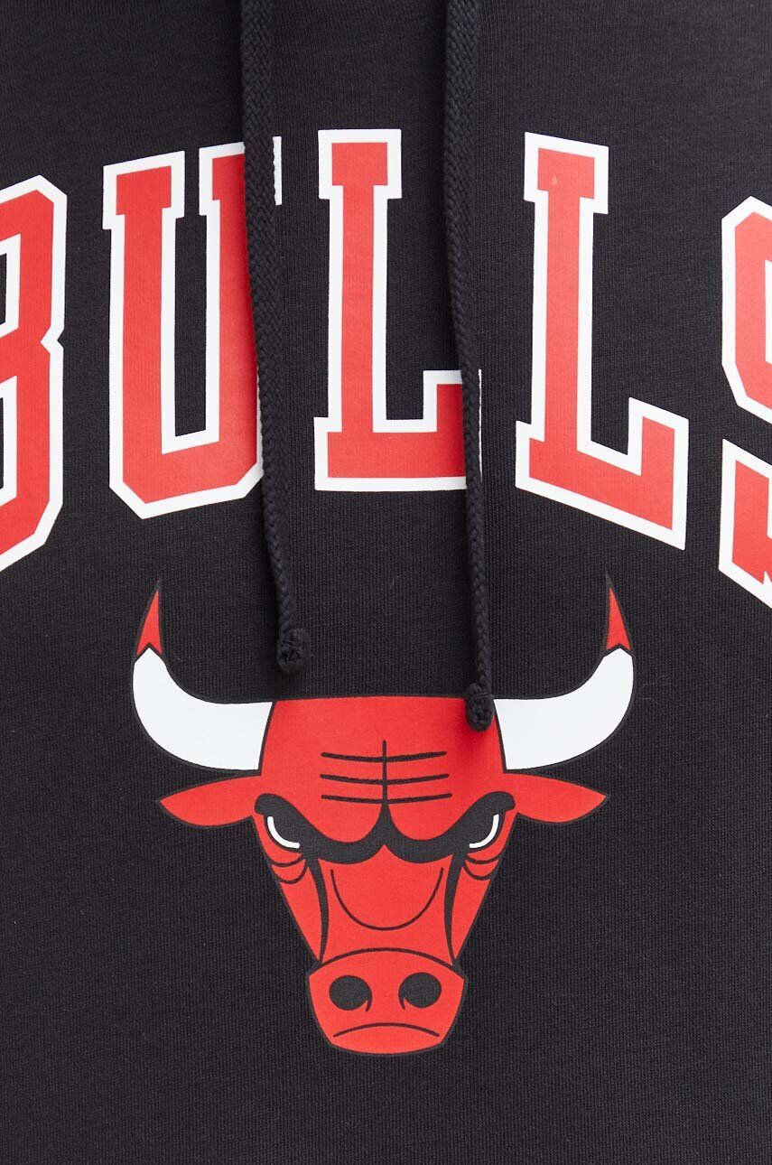 New Era Mikina pánska čierna farba s kapucňou s potlačou CHICAGO BULLS - Pepit.sk