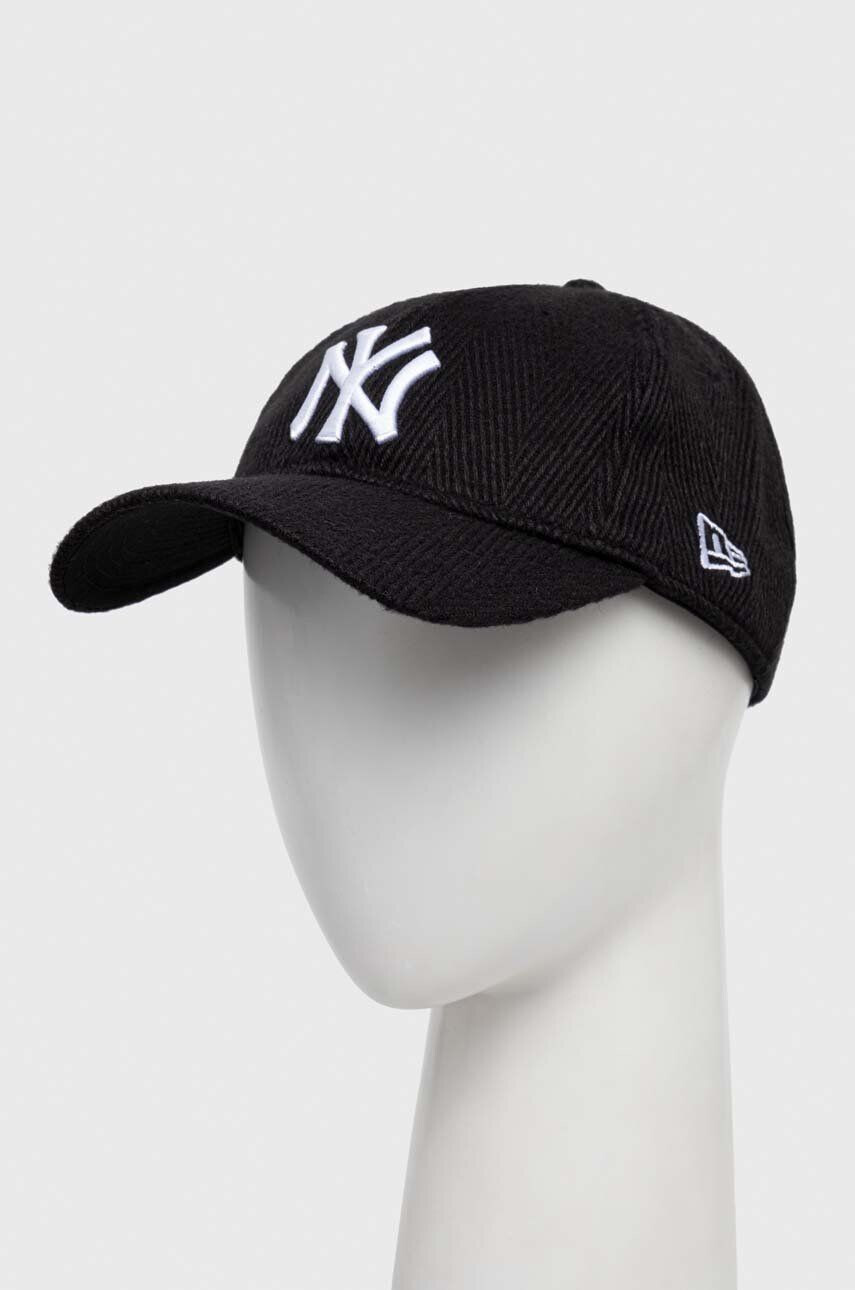 New Era Šiltovka s prímesou vlny čierna farba s nášivkou NEW YORK YANKEES - Pepit.sk