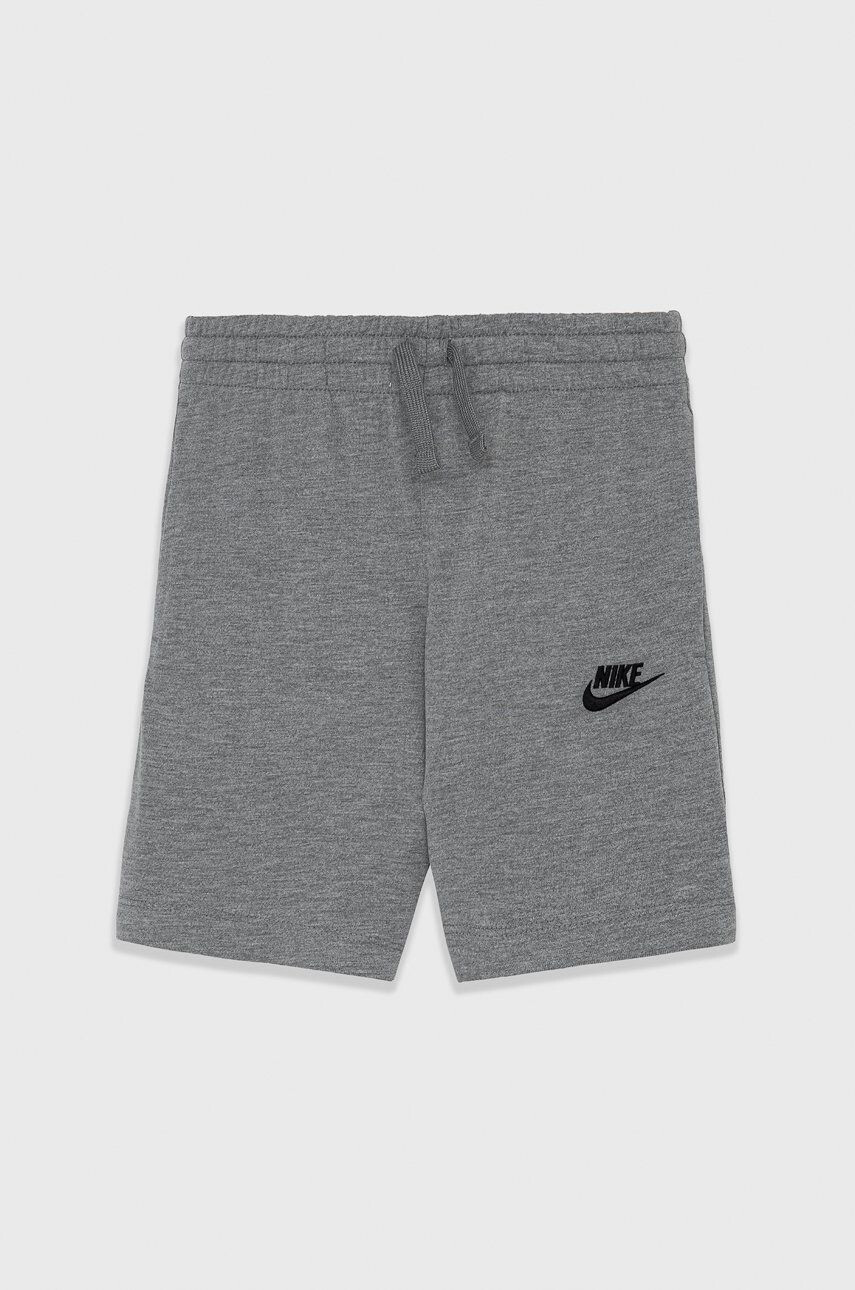 Nike Kids Detské krátke nohavice šedá farba melanžové nastaviteľný pás - Pepit.sk