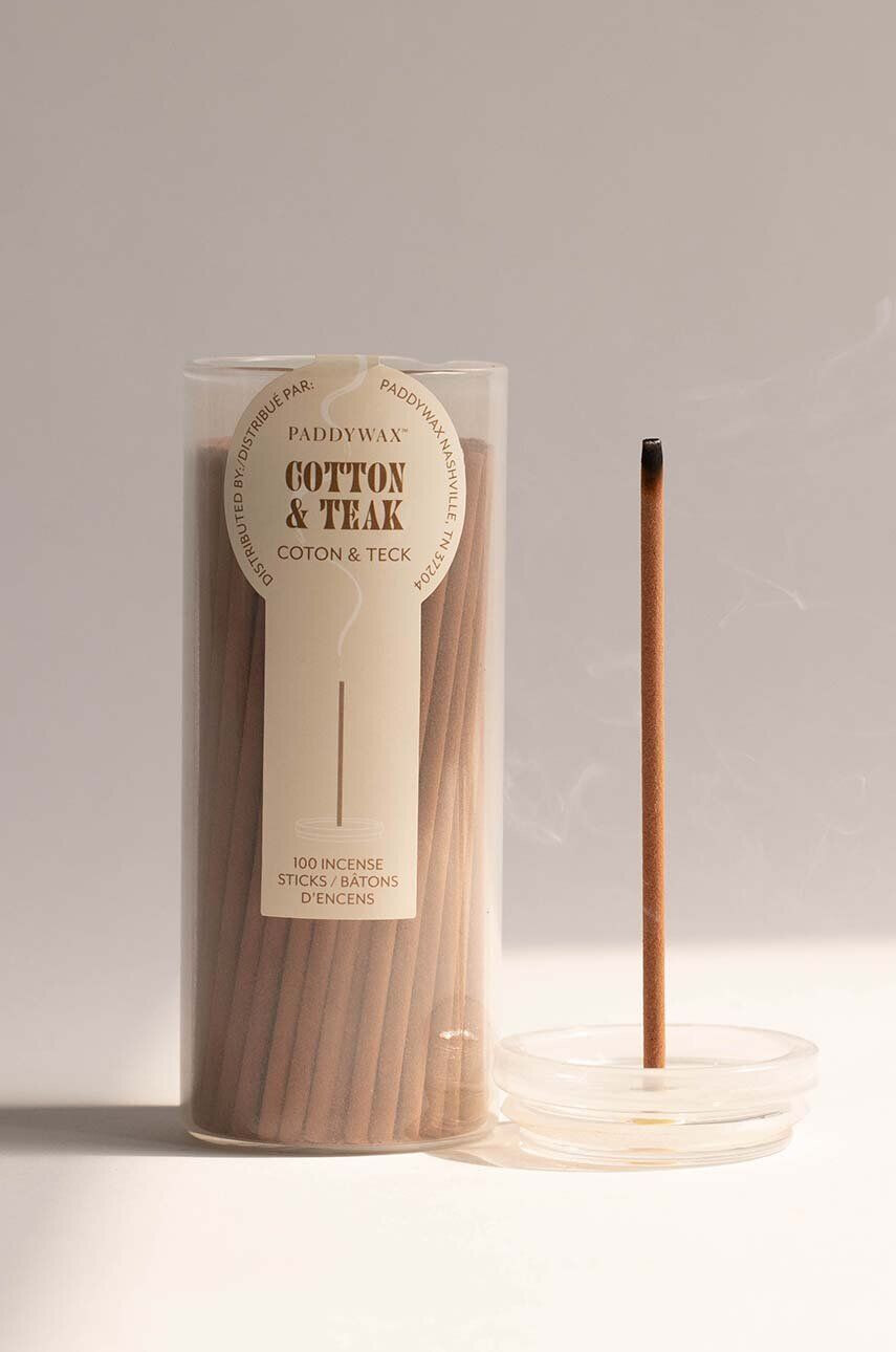 Paddywax Sada vonných kadidiel Cotton & Teak 100-pack - Pepit.sk