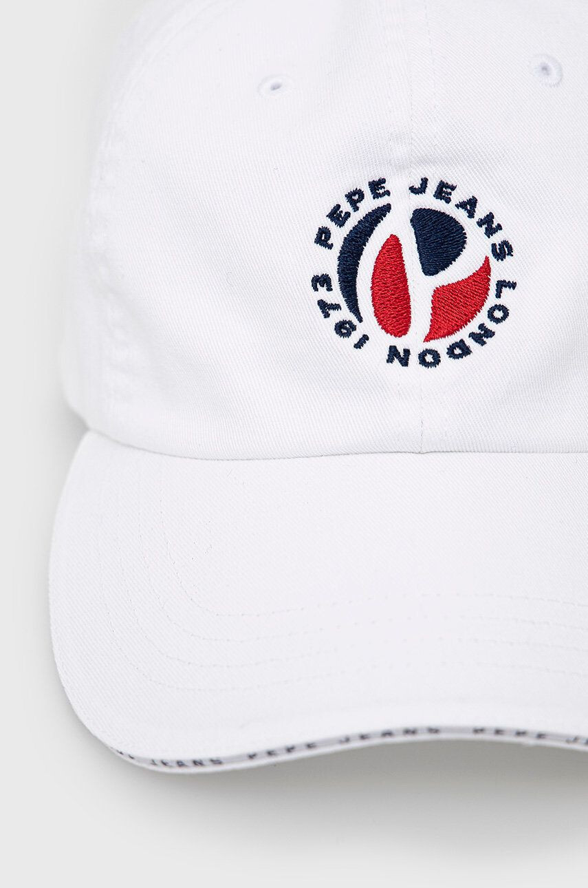 Pepe Jeans Bavlnená čiapka Clara Cap biela farba jednofarebná - Pepit.sk