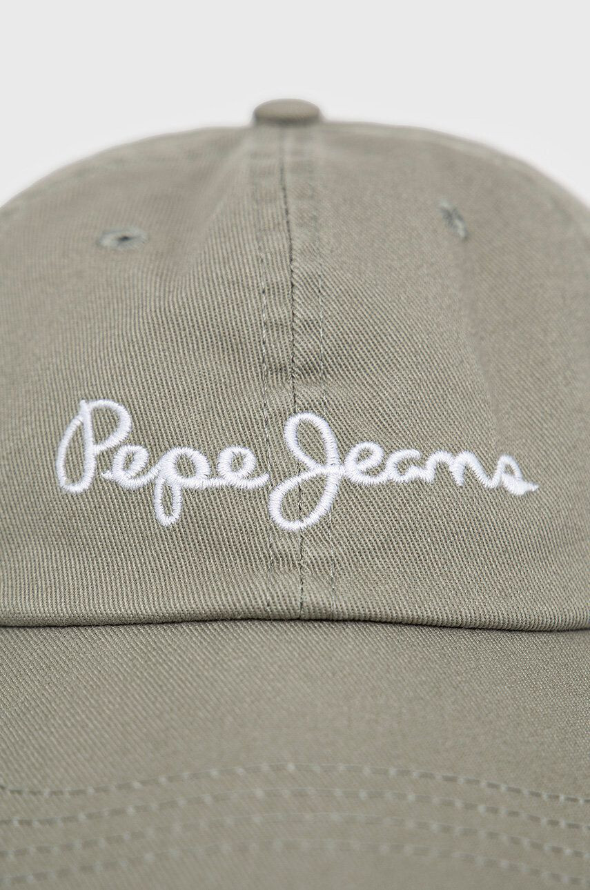 Pepe Jeans Bavlnená čiapka Lucia Cap žltá farba s nášivkou - Pepit.sk