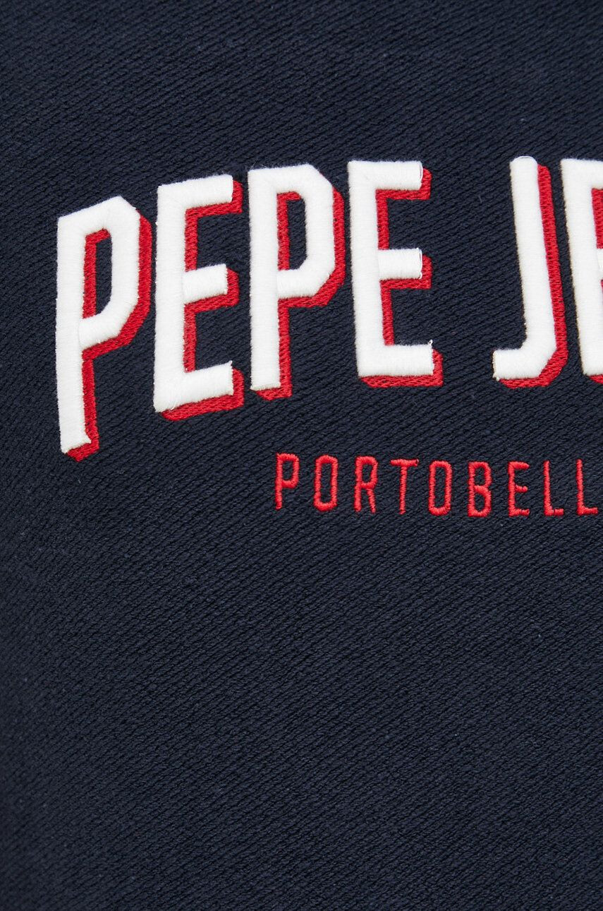 Pepe Jeans Bavlnená mikina pánska tmavomodrá farba s nášivkou - Pepit.sk