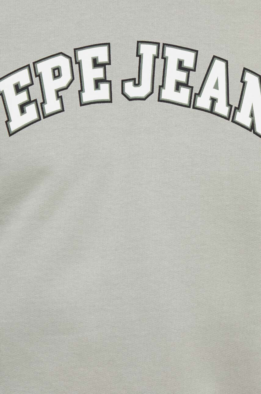 Pepe Jeans Bavlnená mikina Raven pánska zelená farba s potlačou - Pepit.sk