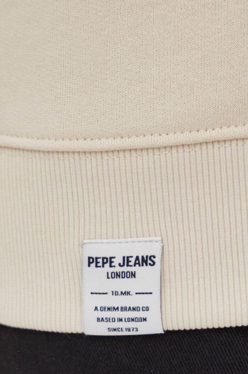 Pepe Jeans Bavlnená mikina Ray pánska béžová farba s nášivkou - Pepit.sk