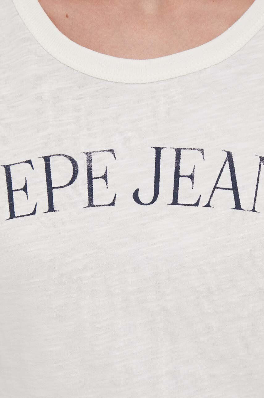 Pepe Jeans Bavlnené tričko dámsky bordová farba - Pepit.sk