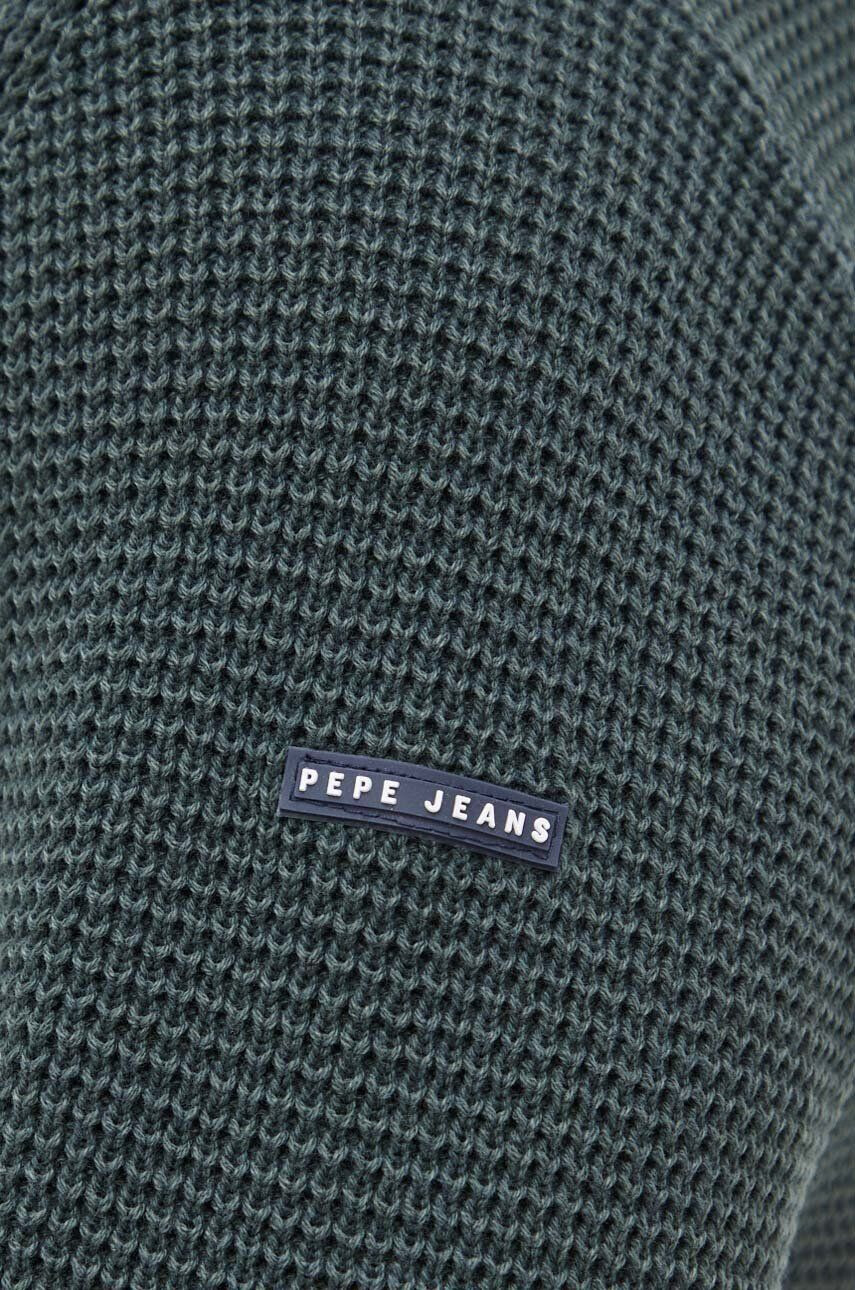 Pepe Jeans Bavlnený sveter Dean zelená farba teplý - Pepit.sk