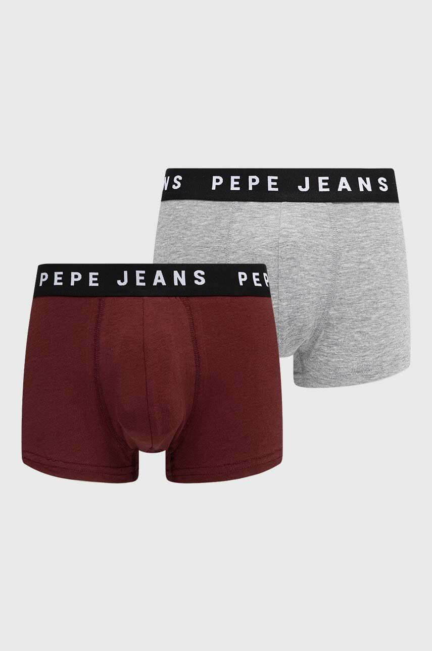 Pepe Jeans Boxerky 2-pak pánske šedá farba - Pepit.sk