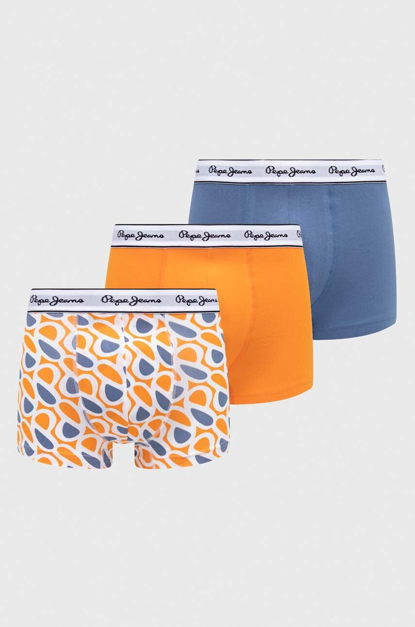 Pepe Jeans Boxerky 3-pak pánske oranžová farba - Pepit.sk