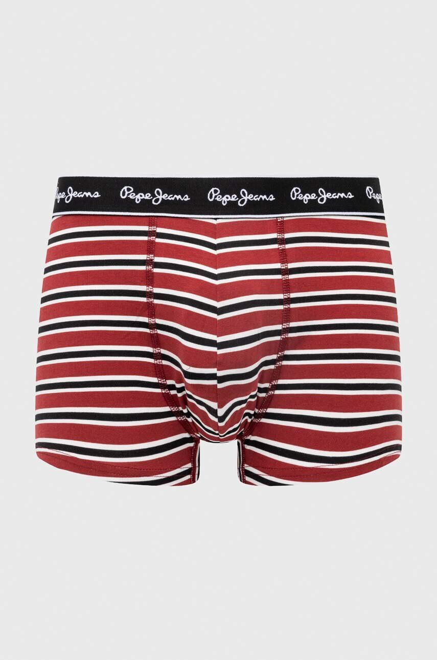 Pepe Jeans Boxerky 3-pak pánske červená farba - Pepit.sk