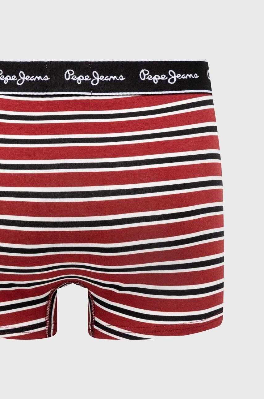 Pepe Jeans Boxerky 3-pak pánske červená farba - Pepit.sk