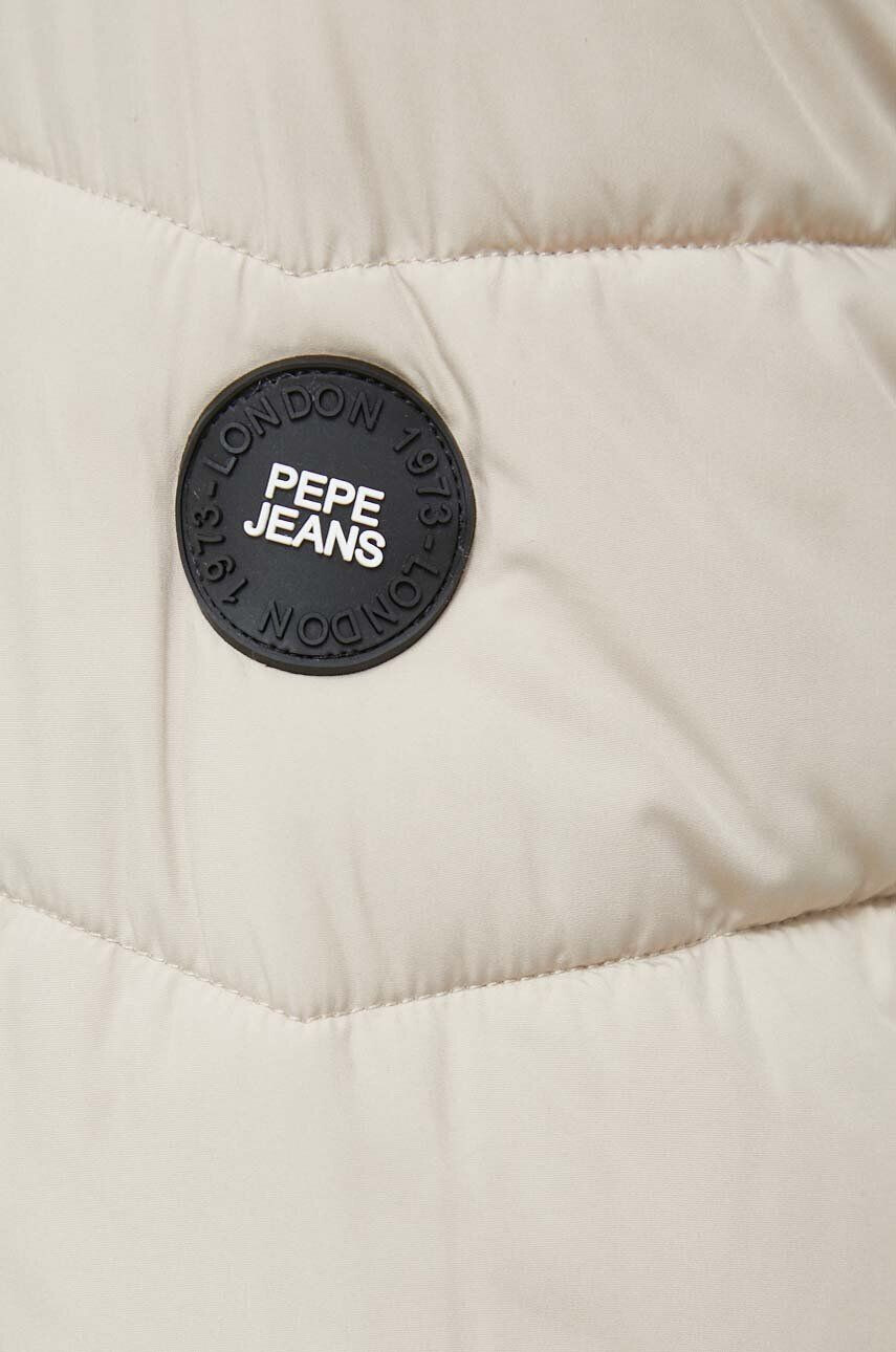 Pepe Jeans Bunda dámska béžová farba zimná - Pepit.sk