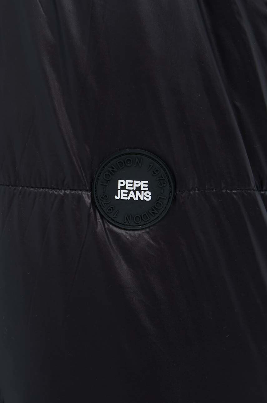 Pepe Jeans Bunda Apple dámska čierna farba zimná oversize - Pepit.sk