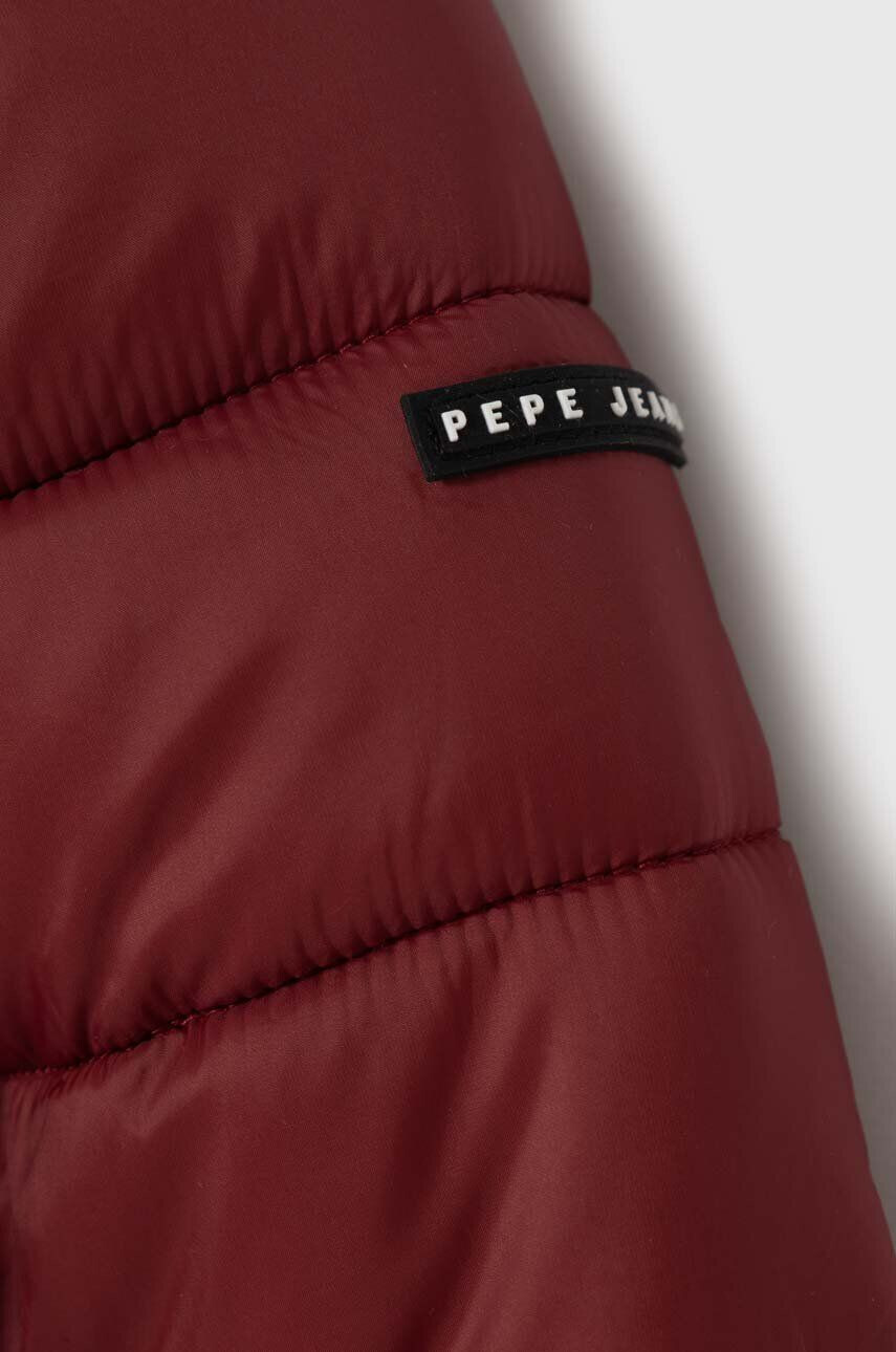 Pepe Jeans Detská bunda Outerw Heavy bordová farba - Pepit.sk