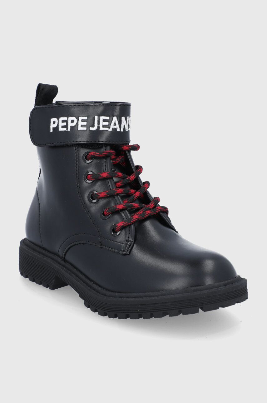 Pepe Jeans Detské topánky čierna farba - Pepit.sk