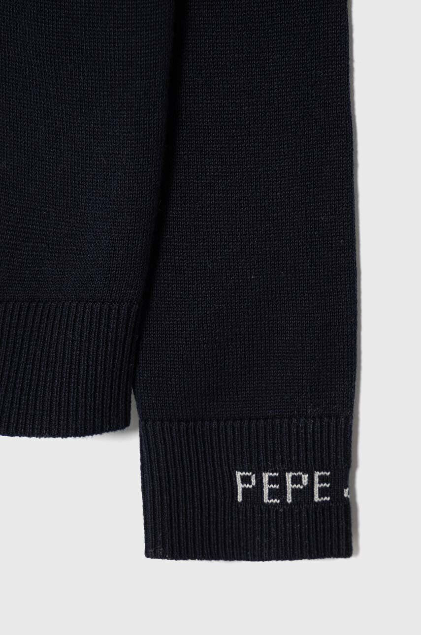 Pepe Jeans Detský bavlnený sveter tmavomodrá farba tenký - Pepit.sk