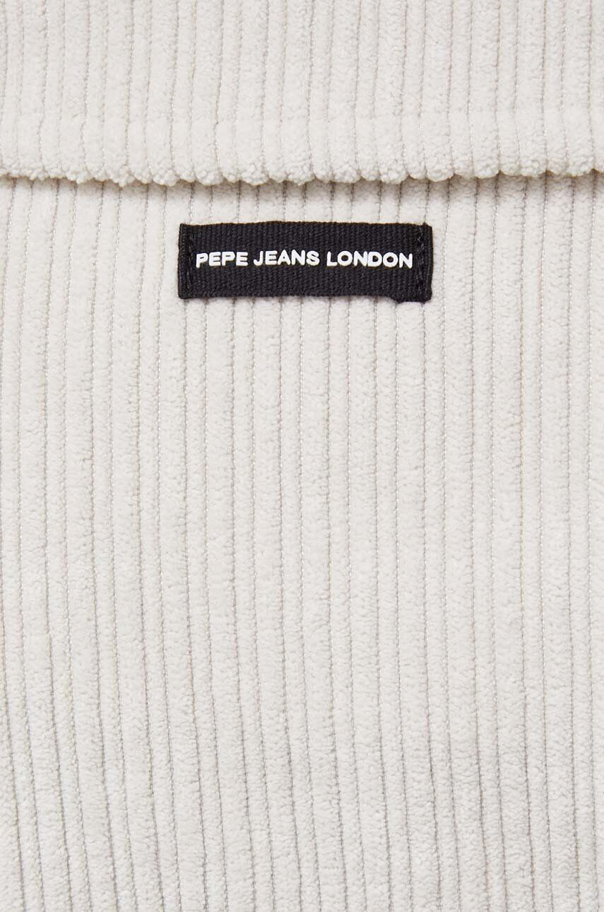 Pepe Jeans Košeľové sako Rish Corduroy béžová farba prechodné - Pepit.sk