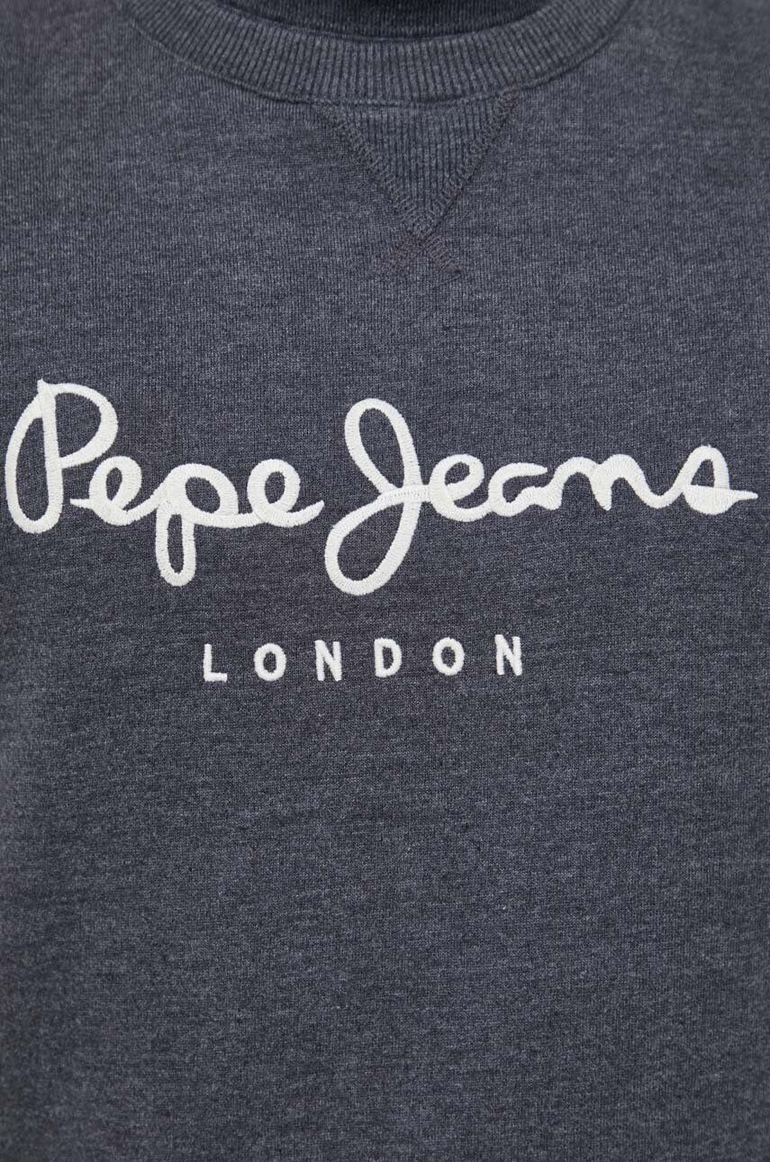 Pepe Jeans Mikina pánska šedá farba s nášivkou - Pepit.sk