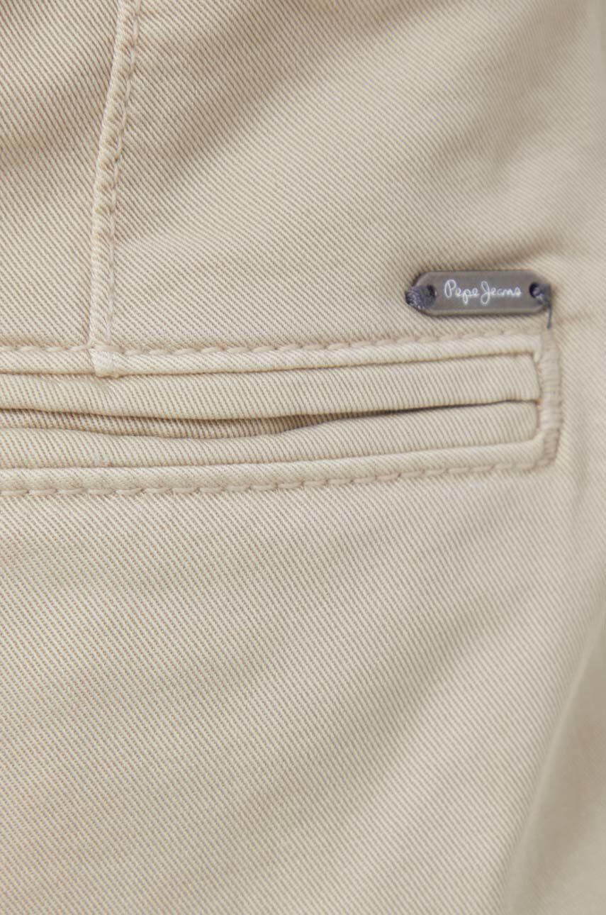 Pepe Jeans Nohavice dámske béžová farba jogger stredne vysoký pás - Pepit.sk