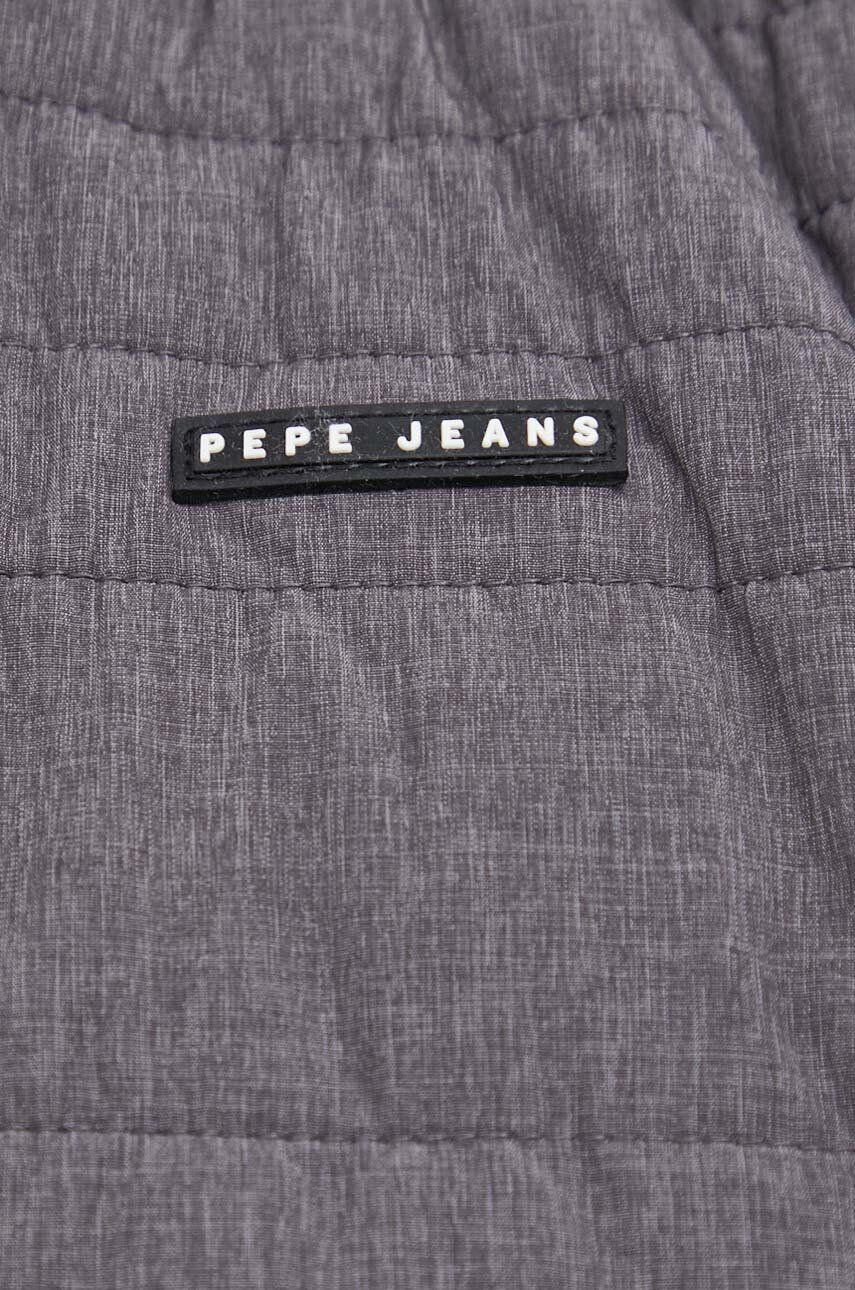 Pepe Jeans Obojstranná vesta Boswell Gillet pánska šedá farba prechodná - Pepit.sk