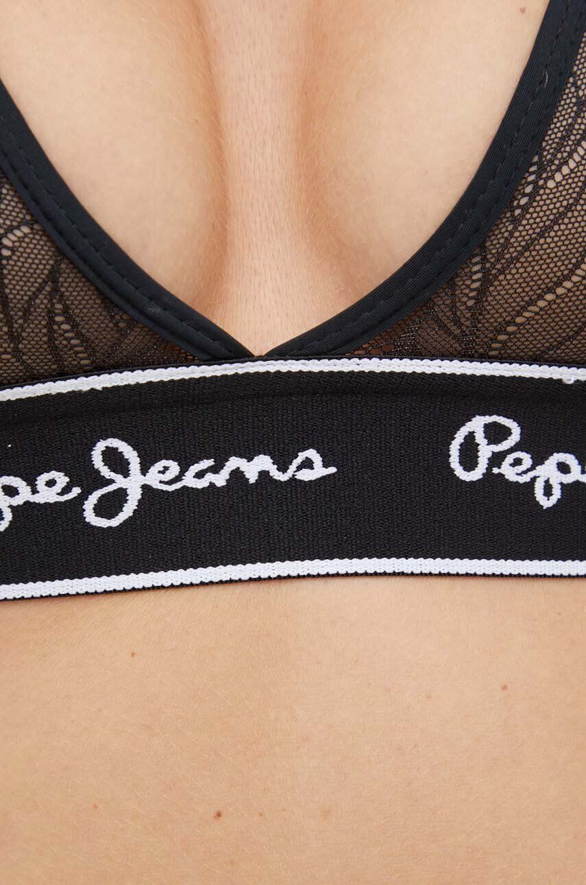 Pepe Jeans Podprsenka čierna farba čipkovaný - Pepit.sk