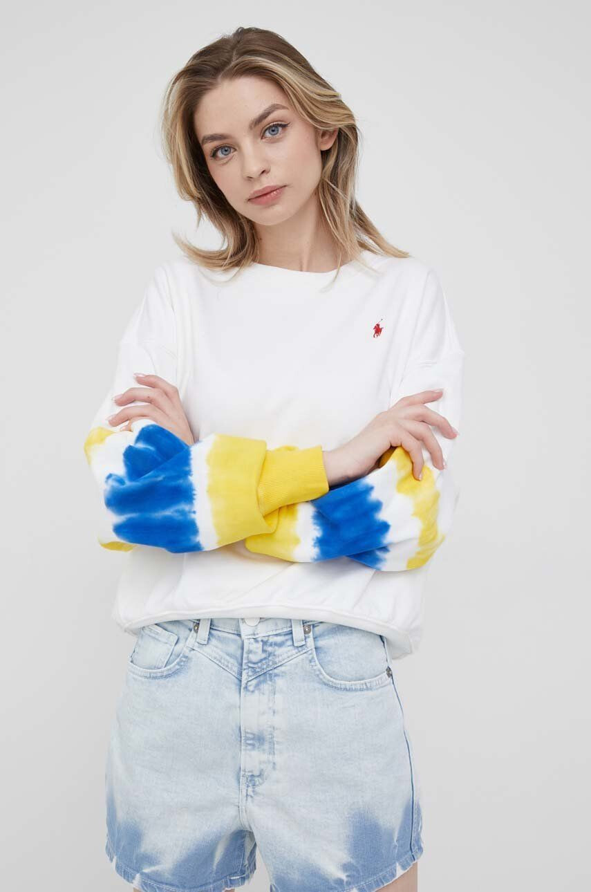 Pepe Jeans Rifľové krátke nohavice Rachel Short Tie Dye dámske vzorované vysoký pás - Pepit.sk