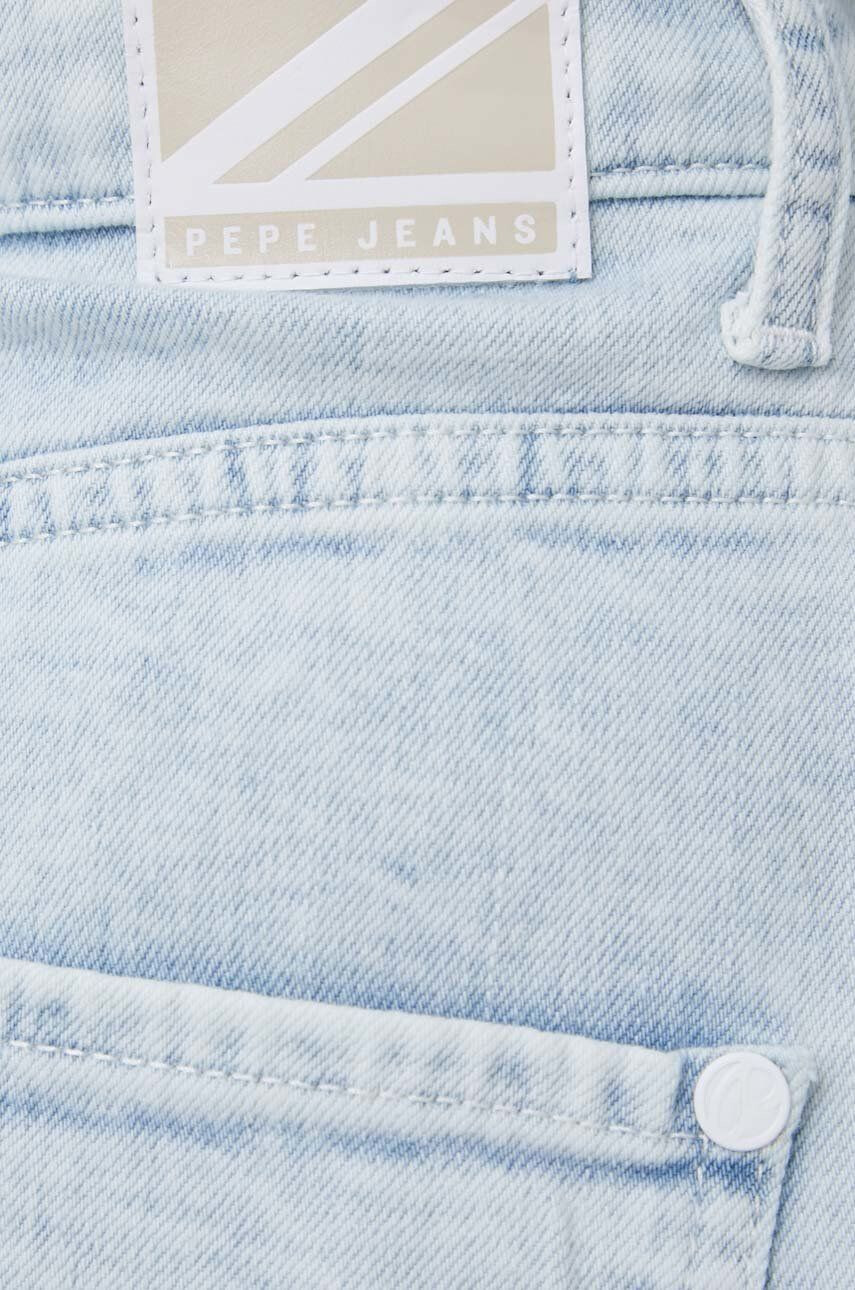 Pepe Jeans Rifľové krátke nohavice Rachel Short Tie Dye dámske vzorované vysoký pás - Pepit.sk