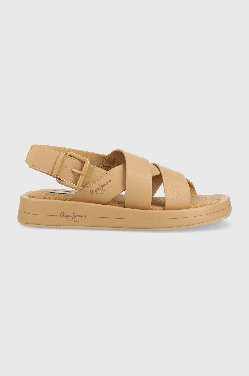 Pepe Jeans Sandále SUMMER dámske béžová farba na platforme PLS90578 - Pepit.sk